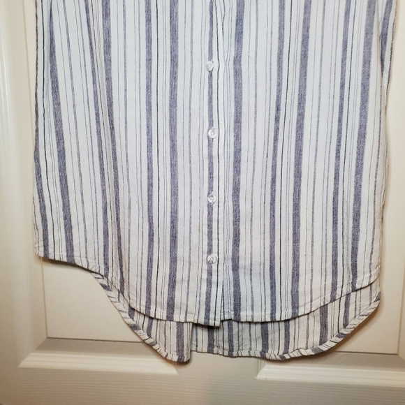 Cloth & Stone Stripe Women's Sleeveless Linen Blend Blouse size S. - Picture 3 of 8